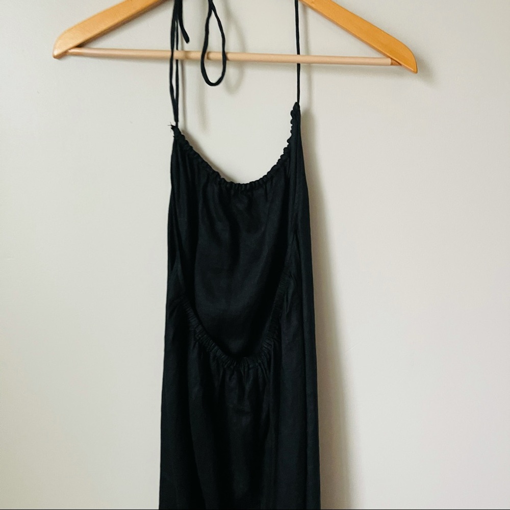 J. Crew Black Linen Halter Maxi Dress - Picture 3 of 6